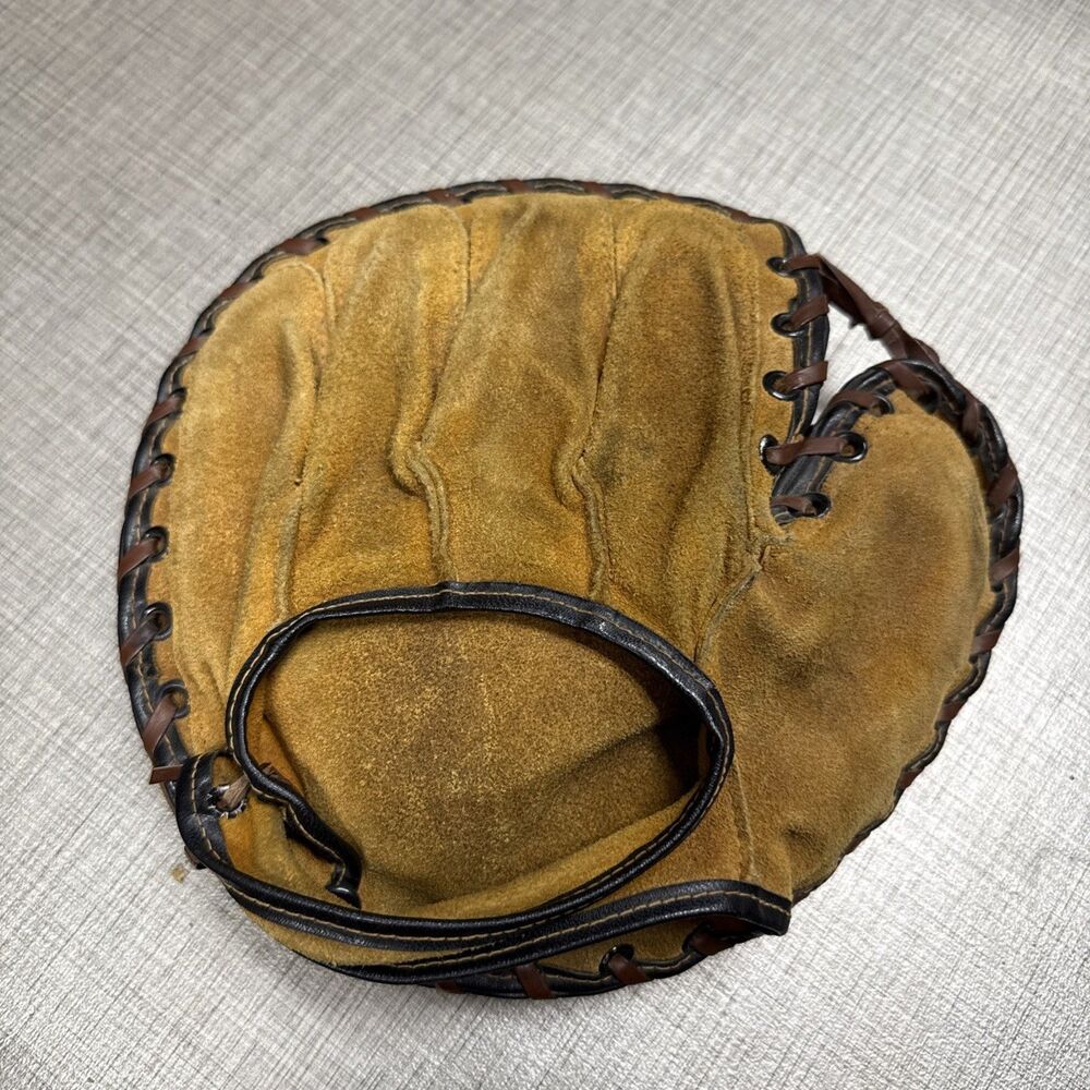 Vintage Leather Suede Baseball Catchers Glove Mitt‎ Denkert RH Throw S-311 1/2